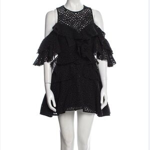 Acler Upton Off-Shoulder Lace Mini Dress - Black - Size 6